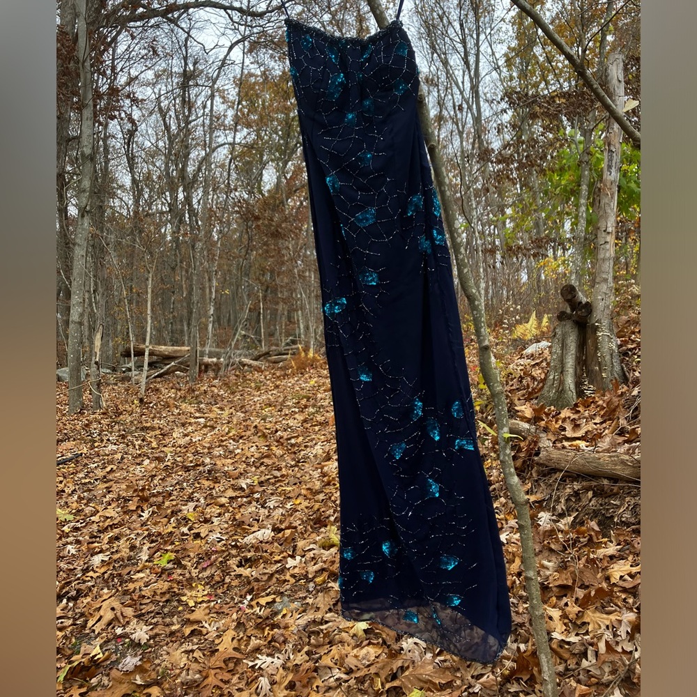 Milano strapless beaded night gown